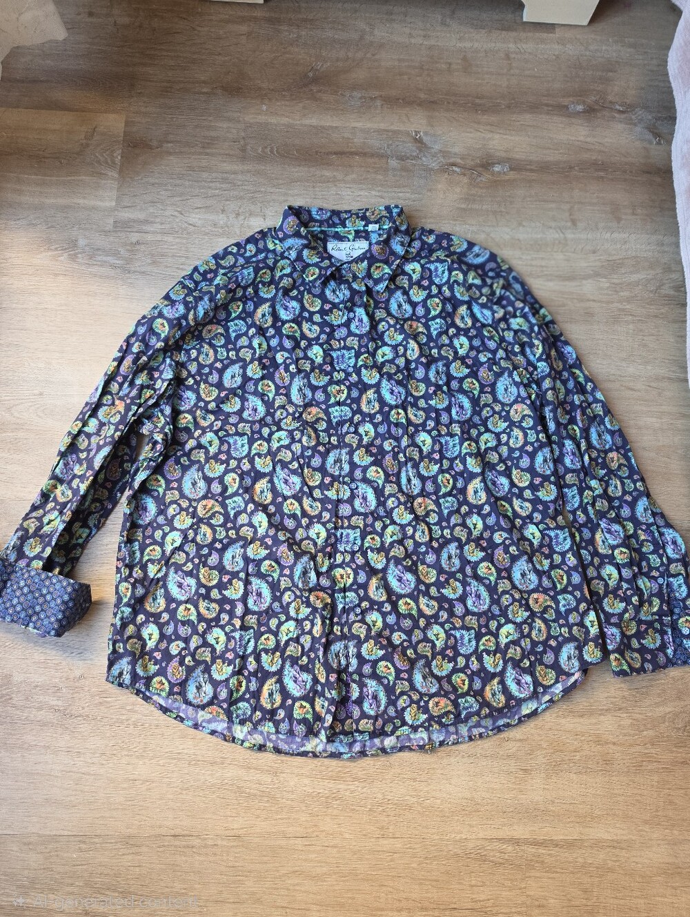 Robert Graham "Animal House" Paisley Button-Down Shirt Size 4XL